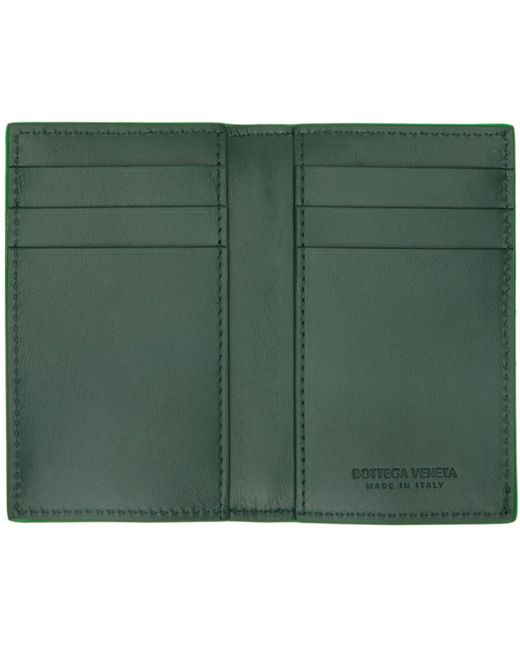 Bottega Veneta Green Flap Card Case for men