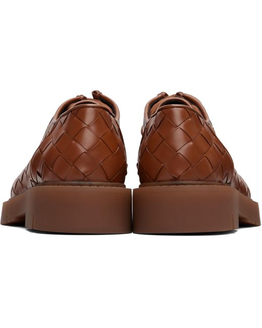Bottega Veneta Brown Haddock Lace-Up Derbys for men