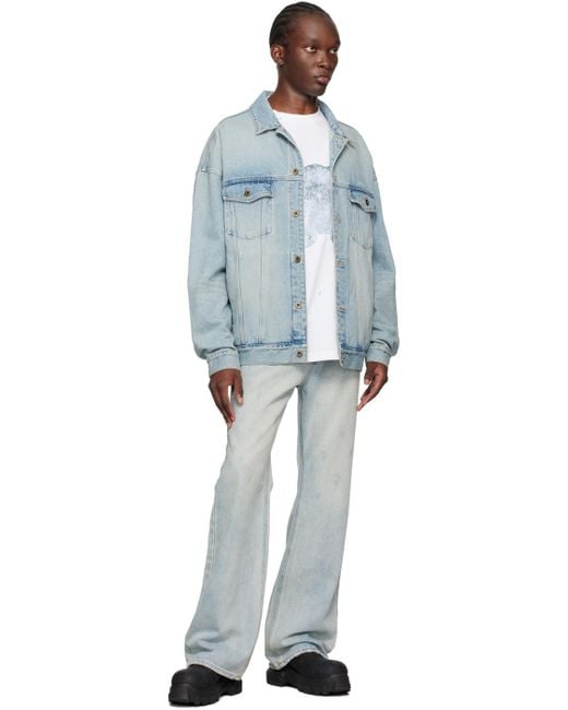 Blue oversized denim jacket best sale