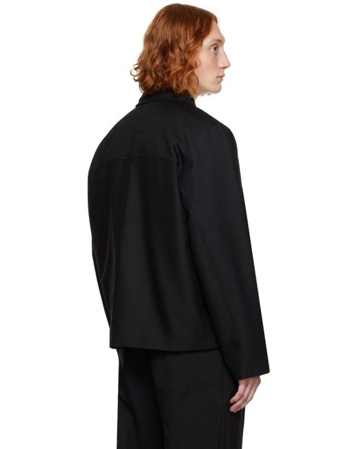Song For The Mute Black Patch Pocket Jacket for men