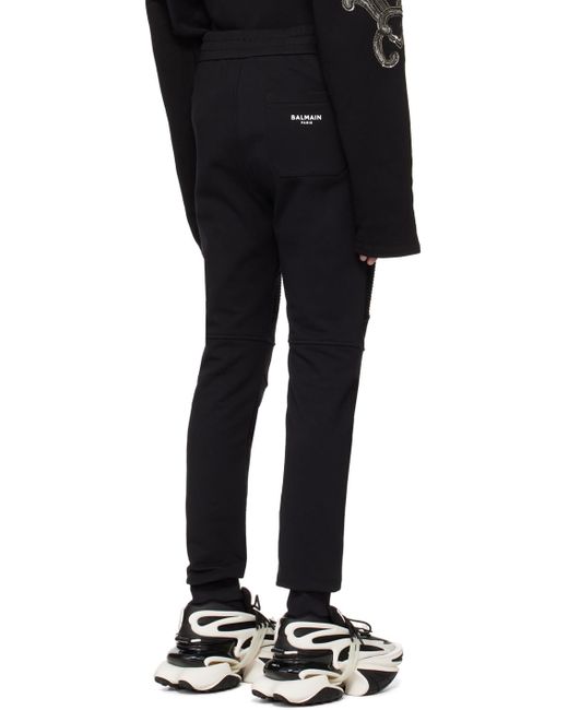 メンズ Balmain フロックロゴ スウェットパンツ Black