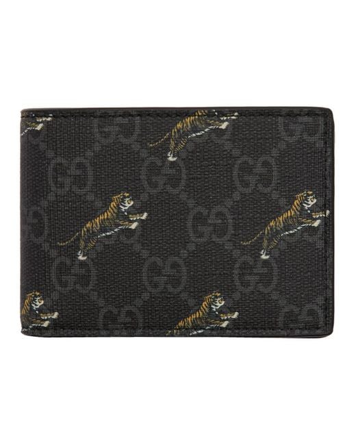 Portefeuille avec porte-monnaie GG à imprimé tigre Gucci pour homme en coloris Black