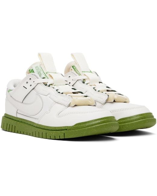 Nike Black White & Green Air Dunk Low Jumbo Sneakers for men