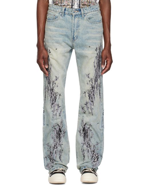 Who Decides War Multicolor Scratched Jeans for men