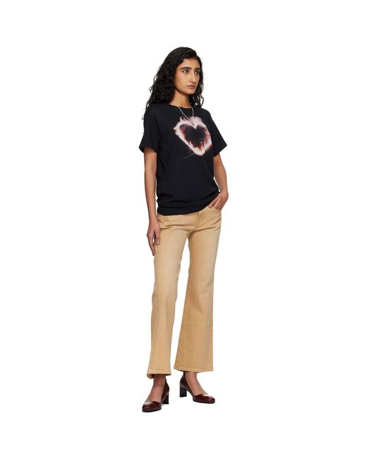 R13 Black Khaki Joan Cropped Flare Jeans