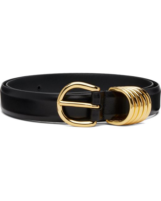 Andersons Black French Leather Ring Keeper Belt