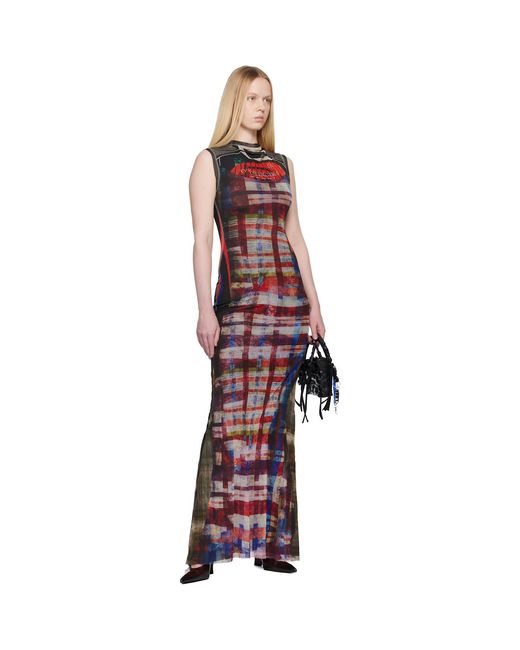 OTTOLINGER Red Mesh Maxi Dress