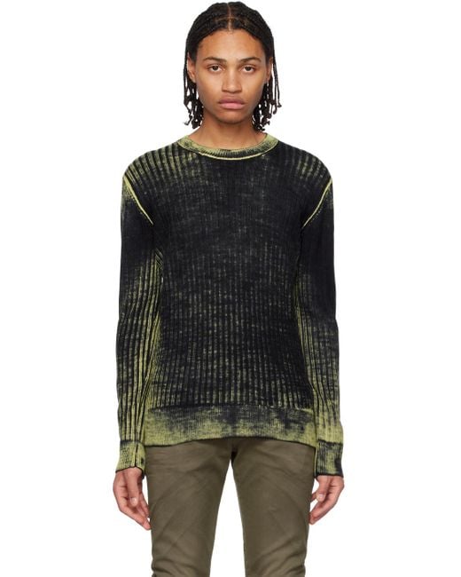 DIESEL Black & Green K-andelero Sweater for men