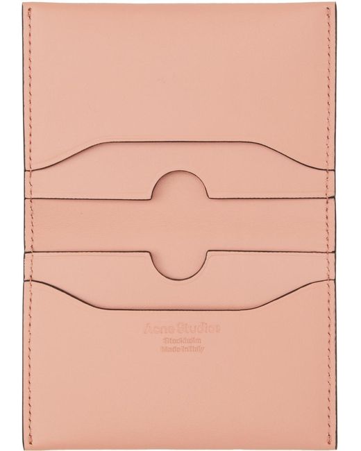 Acne Black Pink Bifold Card Holder for men