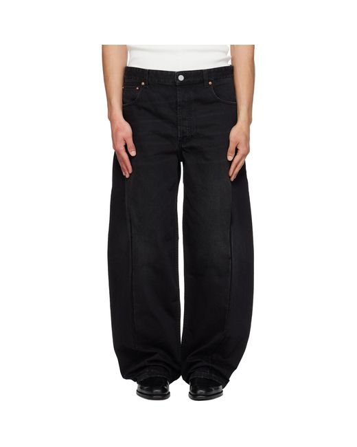 Vetements Black Cut Cross Jeans for men