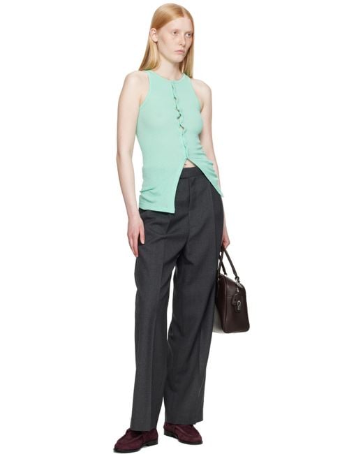 トップス AURALEE ORGANIC SOFT RIB TANK 1 Auralee – Organic Soft Rib Tank Light Green