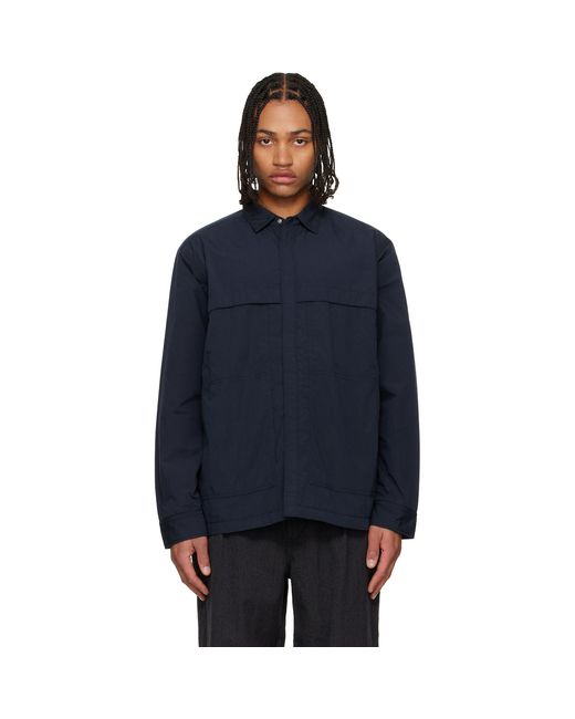 Nanamica Blue Insulation Shirt Jacket for men