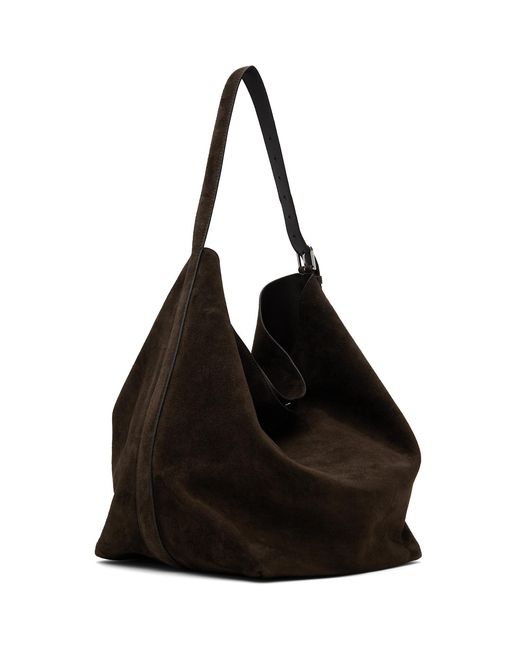 Totême Black Belted Suede Tote