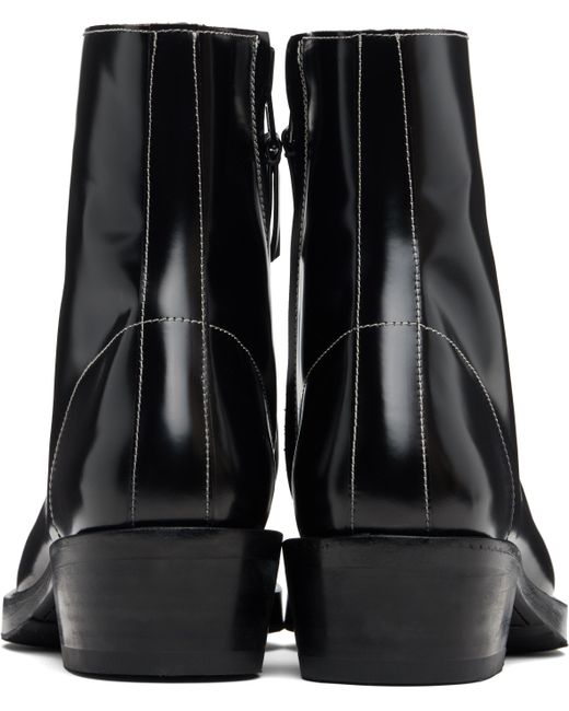 Second/Layer Black Charro Boots for men