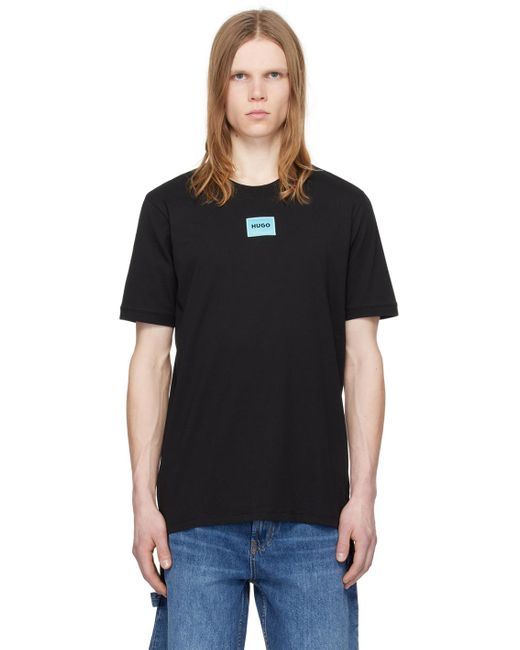 HUGO Black Patch T-shirt for men