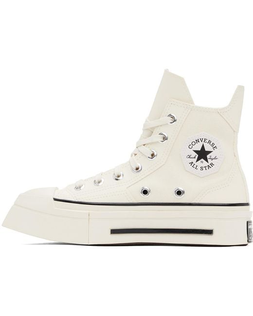 Converse White Off- Chuck 70 De Luxe Squared High Top Sneakers
