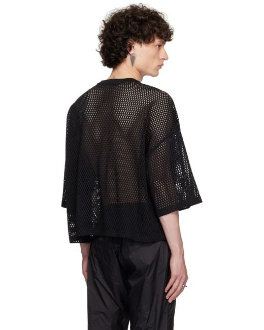 Rick Owens Black Champion Edition Tommy Cropped T-Shirt for men