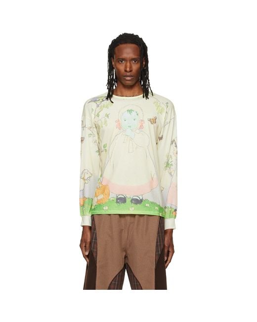 Chopova Lowena Green Woodland Oversized T-Shirt for men