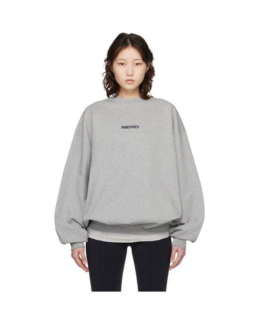 Pull Molletonné 'Nerd' Gris Vetements en coloris Gray