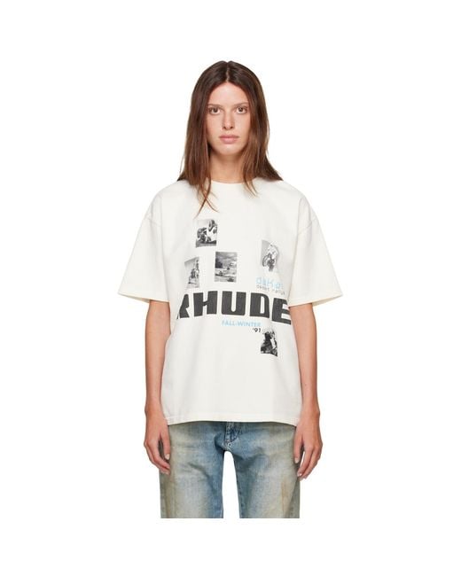 Rhude White Off- 'Winter 91 Rallye' T-Shirt