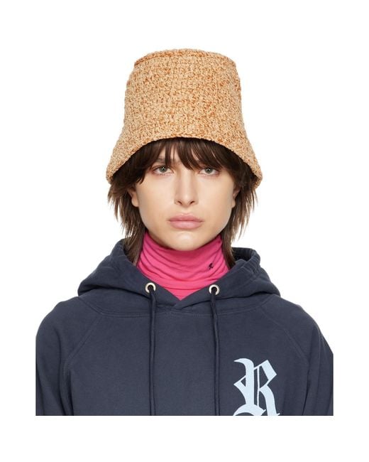 By Far Blue Tan Robbie Bucket Hat
