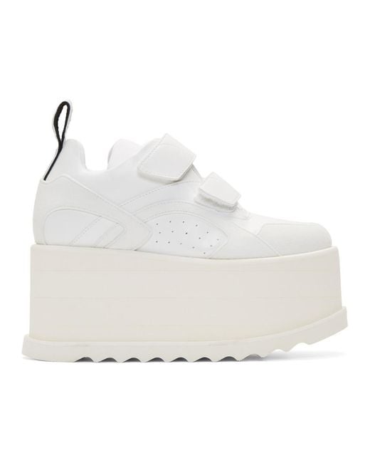 Stella McCartney White Eclypse Platform Sneakers