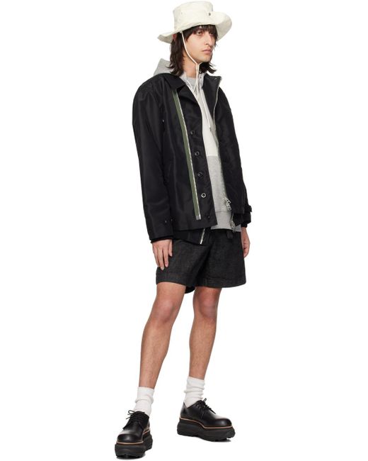 Sacai Off-white Drawstring Hoodie for men