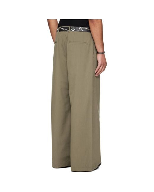 Our Legacy Brown Khaki Bridge Chino Trousers for men