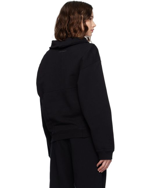 MM6 by Maison Martin Margiela ブラック 襟付き スウェットシャツ Black