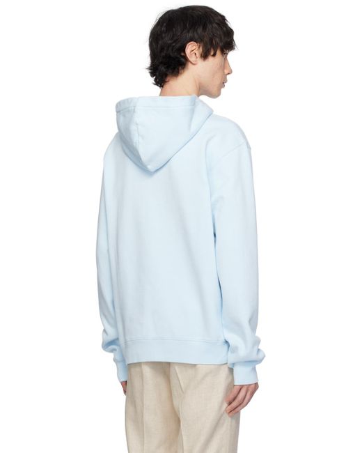 Pull à capuche 'le hoodie gros-grain' bleu Jacquemus pour homme en coloris Blue