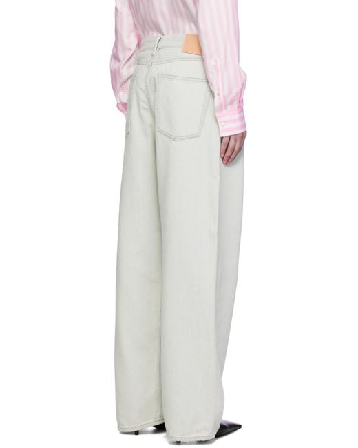 Acne ブルー 1981f ルーズフィット ジーンズ White