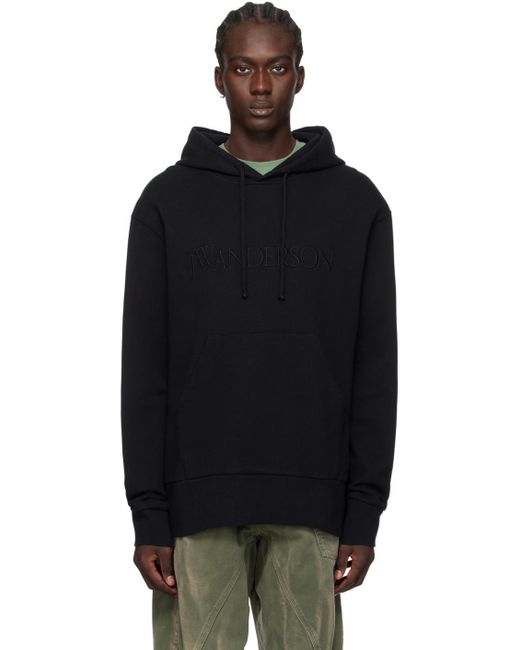 J.W. Anderson Black Embroidered Hoodie for men