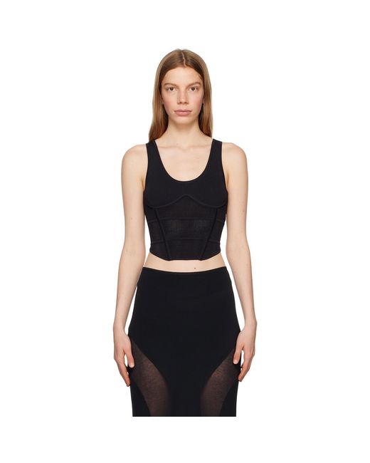 Dion Lee Black Corset Tank Top