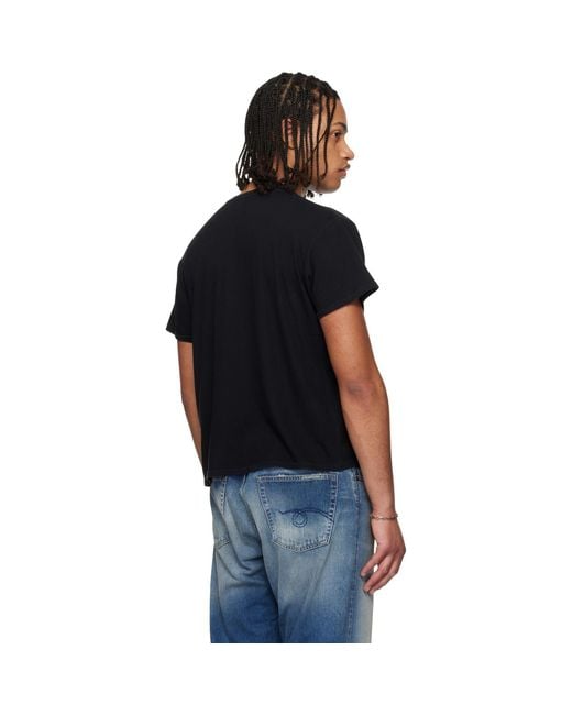 R13 Black 'Not A Fan' Boy T-Shirt for men