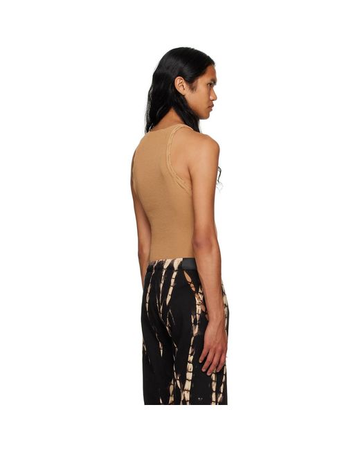 Dion Lee Black Tan Bichrome Tank Top for men