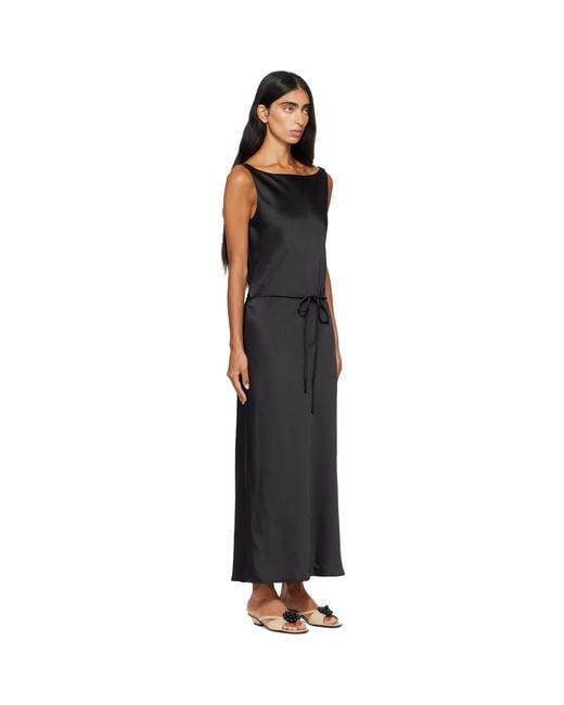 LE17SEPTEMBRE Black Draped Back-Scoop Maxi Dress