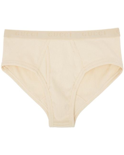 Gucci Natural Beige Rib Underwear for men