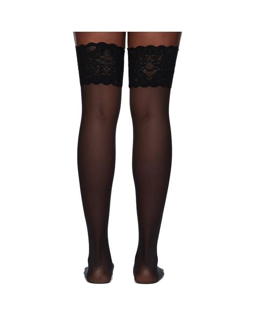 Wolford Black Satin Touch 20 Socks