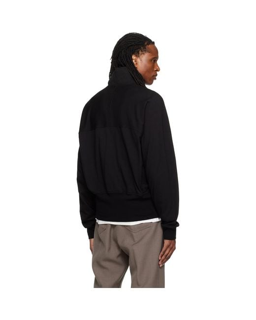 Rick Owens Black Tower Zipfront Jogger Track Jacket for men