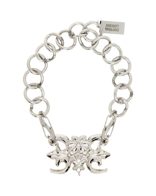 Chopova Lowena Metallic Fleur Necklace