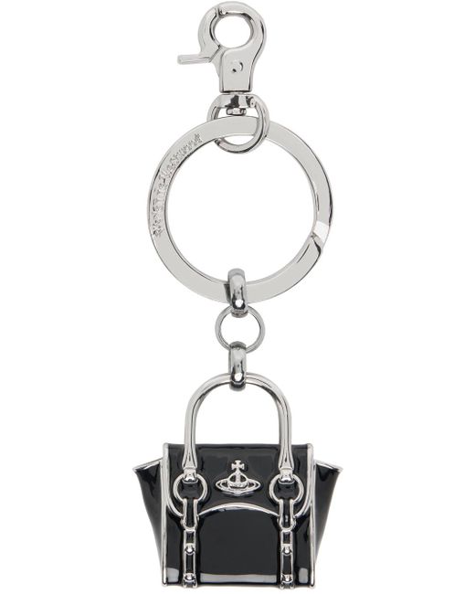 Porte-clés noir en métal à breloque de sac betty Vivienne Westwood en coloris Black
