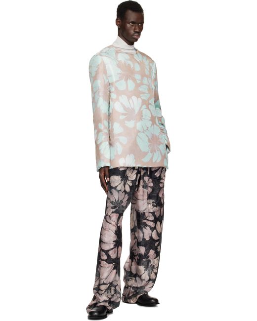 Dries Van Noten Black Silk Long Sleeve Top for men