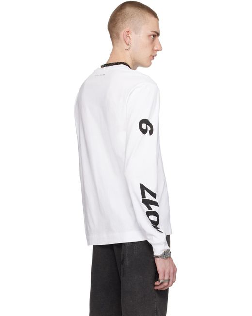 T-shirt à manches longues blanc à logos imprimés 1017 ALYX 9SM pour homme en coloris White