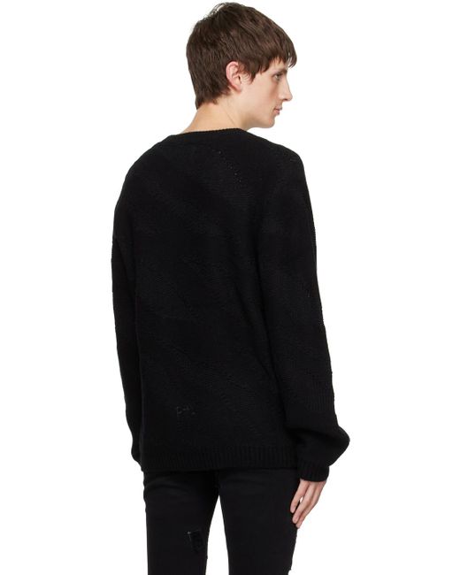 RTA Black Creed Sweater for men