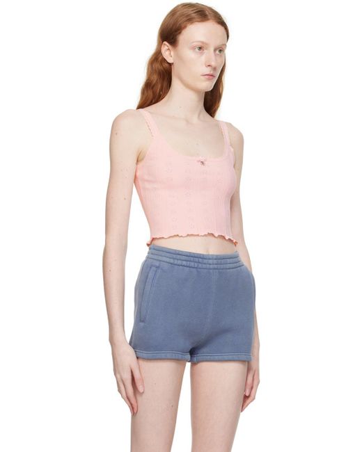 T By Alexander Wang Blue Pink Hardware Tank Top