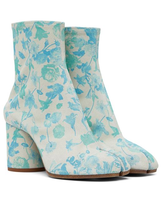 Maison Margiela Blue Tabi Ankle Boots