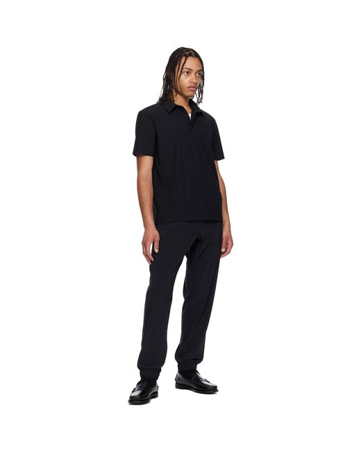 Moncler Black Logo Patch Jogging Trousers for men