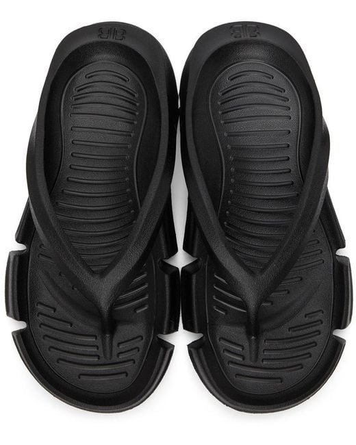 Balenciaga Black Mold Thong Sandals