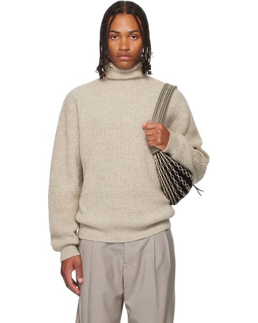 Lemaire Natural High Neck Sweater for men