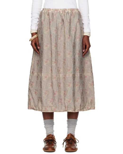 Needles Natural Balloon Midi Skirt